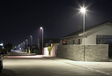 도로에 LED 투광 조명