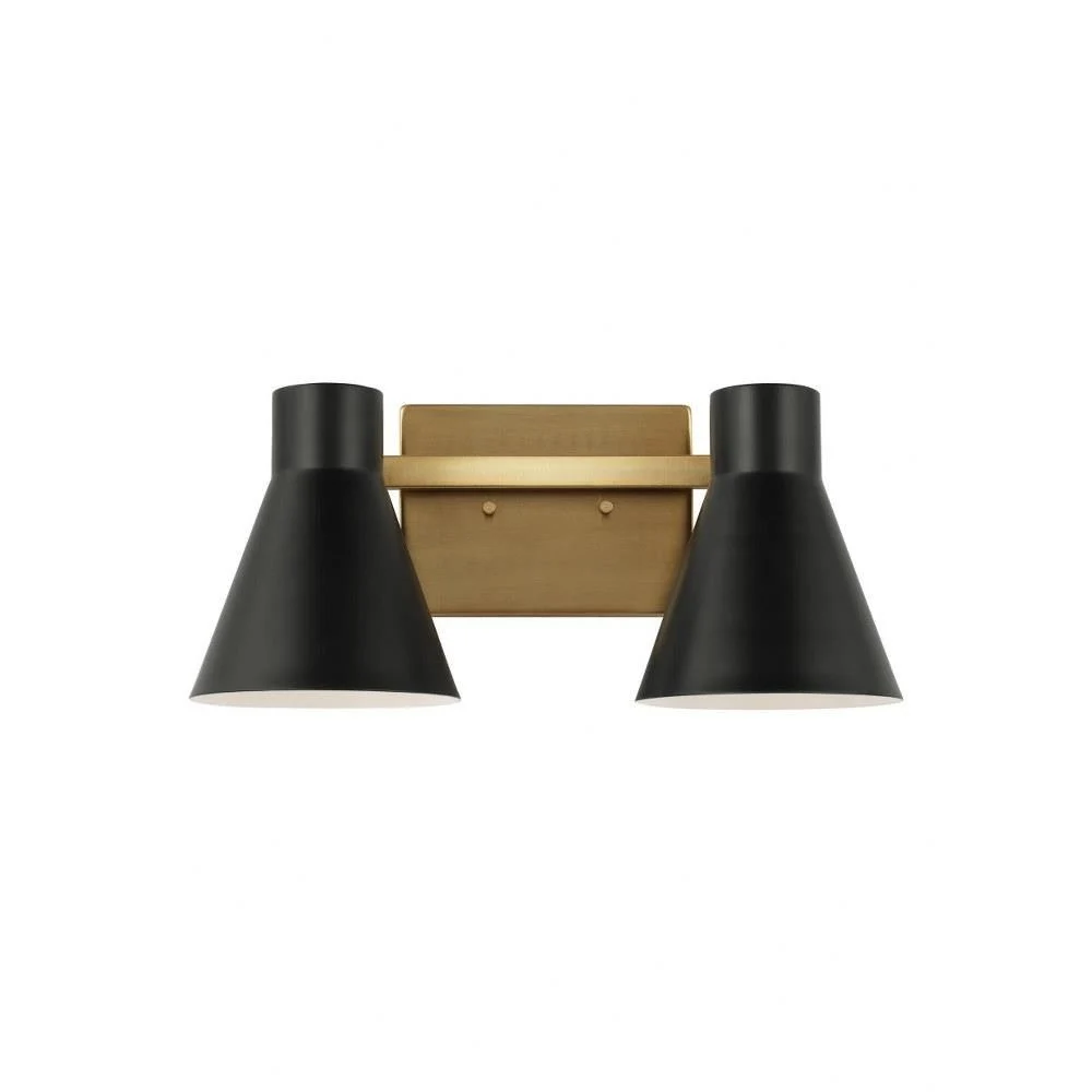 Two elegant black and gold bathroom fixtures from Murray Feiss Outdoor Lighting