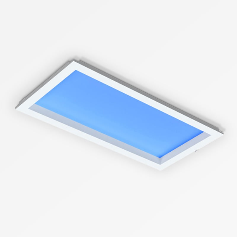 LED-Flachbildschirmleuchte mit blauem Himmel