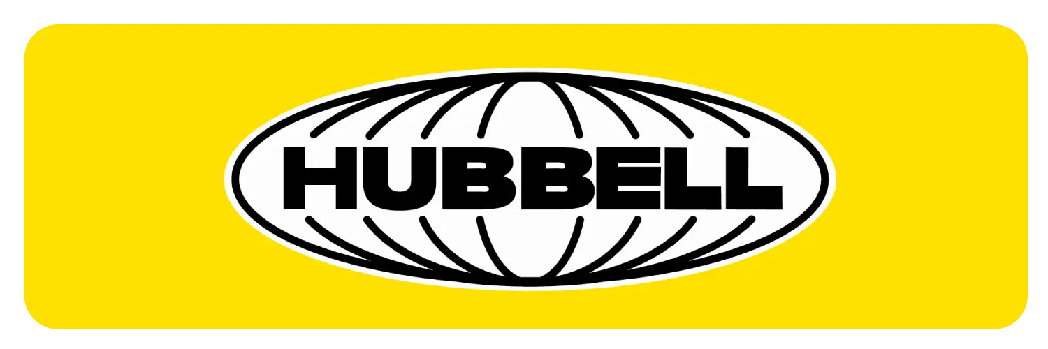 Logotipo de Hubbell: uno de los principales fabricantes de LED del mundo