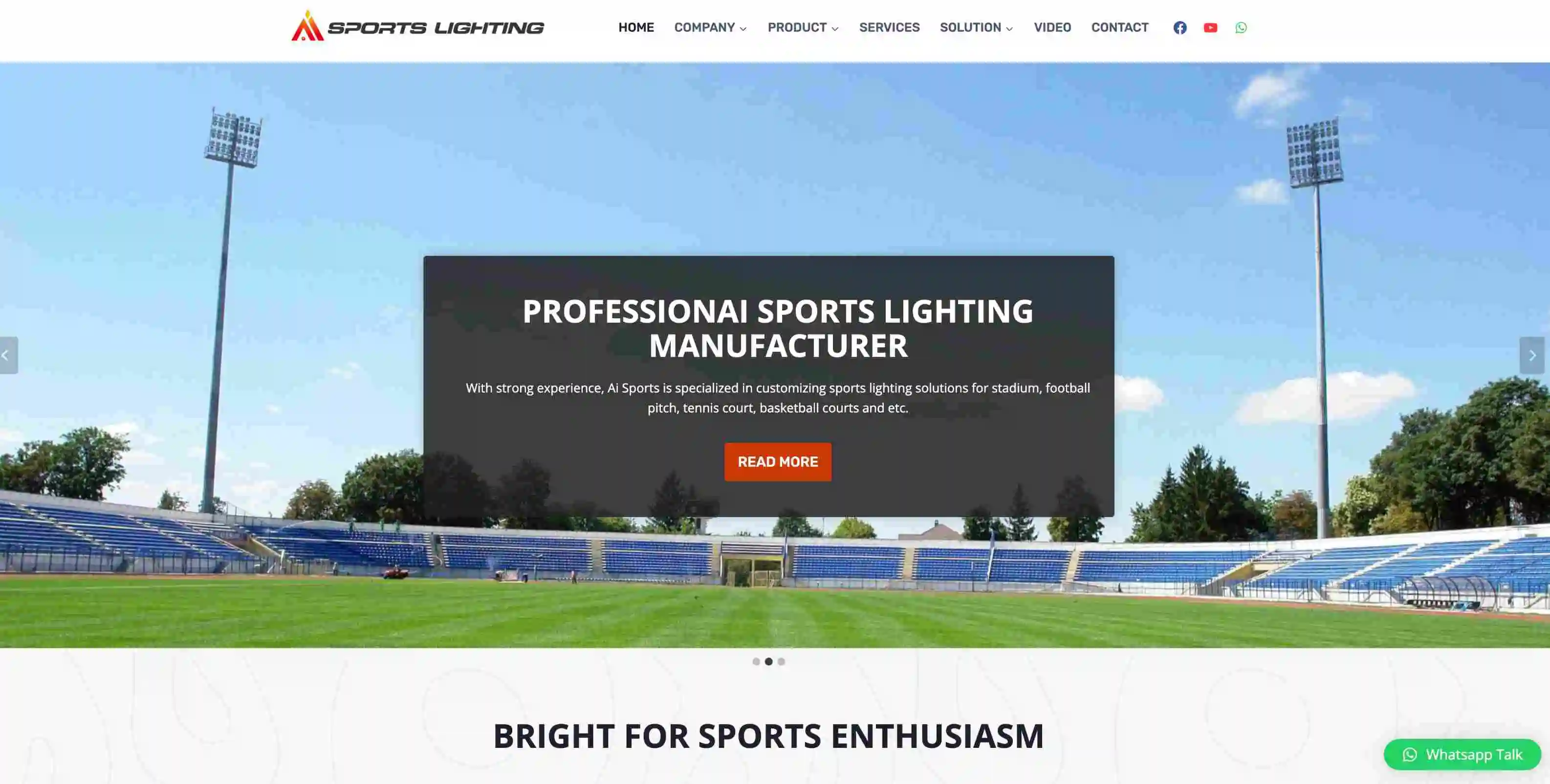 AI Sports Lighting website Explore cutting edge sports lighting solutions