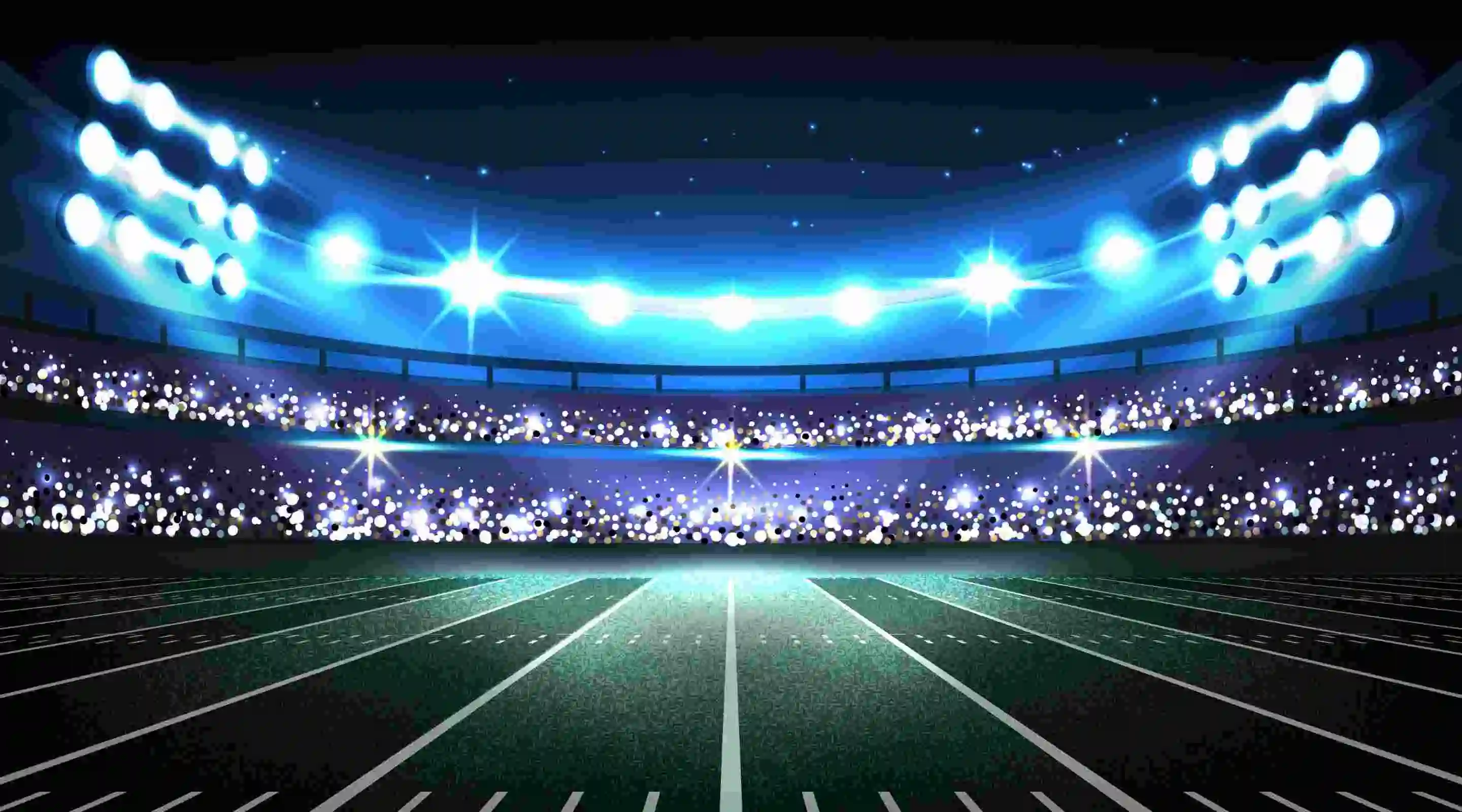 Stadium at night with bright lights showcasing top notch sports lighting from Best Sports Lighting Manufacturers