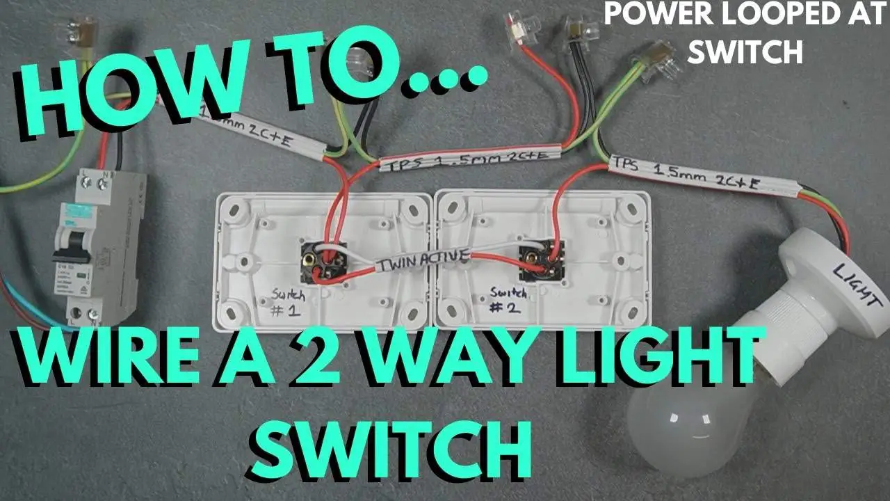 Step by step guide on wiring a 2 way light switch