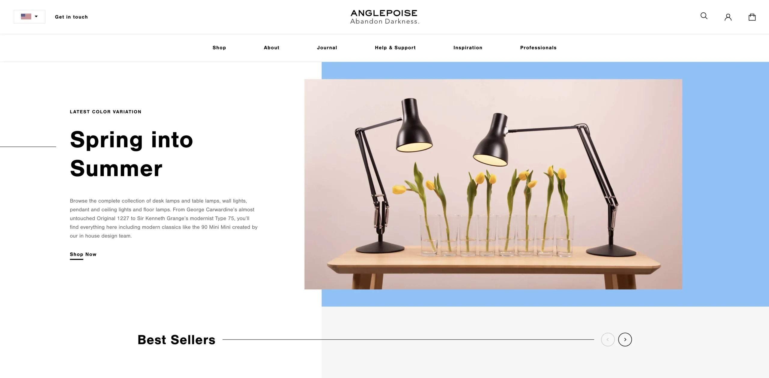 Anglepoise LED website