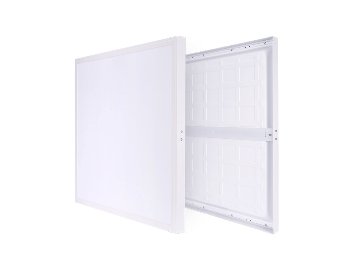 A sleek white panel light with a white cover designed for optimal plant growth labeled as Vorlane LED grow light